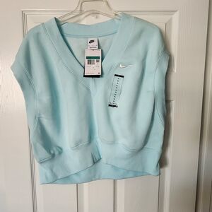 Nike Sky Blue V-Neck Top